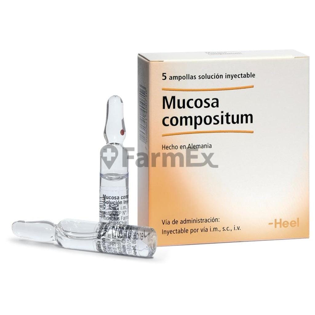 Mucosa Compositum Solución inyectable x 5 ampollas Farmex-VidaTres-Persistente